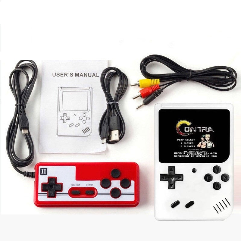 Veelzijdige retro spelconsole met 400 games; entertainment voor kinderen, ouders en nostalgische gamers.