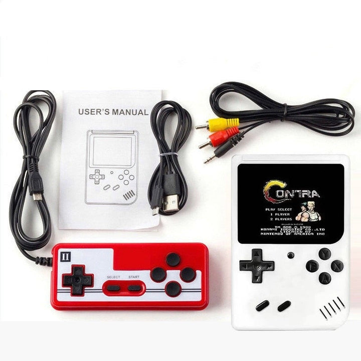 Veelzijdige retro spelconsole met 400 games; entertainment voor kinderen, ouders en nostalgische gamers.