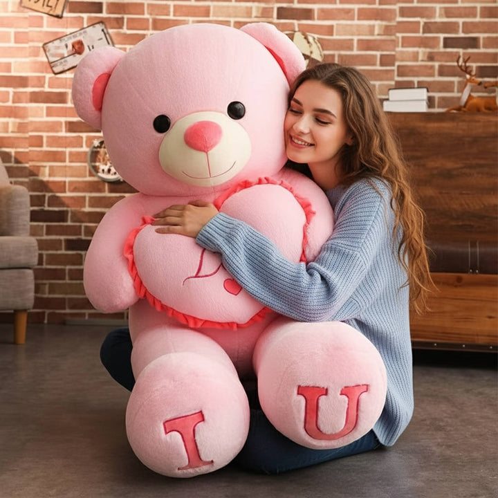Reusachtige pluche knuffelbeer, een zachte teddybeer in groot formaat voor comfort en ontspanning, ideaal cadeau.