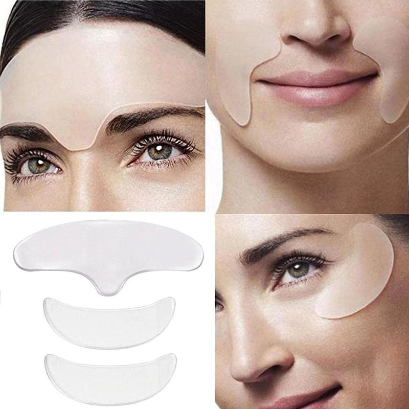 Herbruikbare siliconen anti-rimpel pleisters (11 stuks) voor een jeugdige, stralende huid.