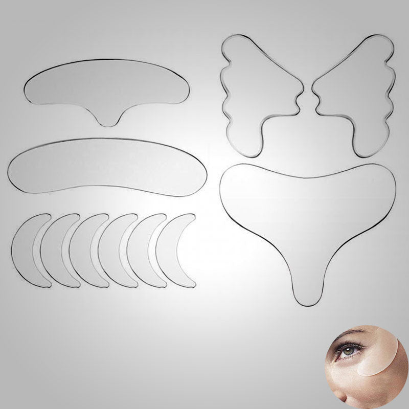 Herbruikbare rimpelpleisters set (11 stuks) voor duurzame gezichtsverzorging en huidverjonging.