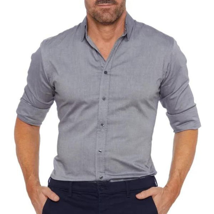 Essentieel heren overhemd: kreukvrij, met rits, voor een professionele en comfortabele dag.