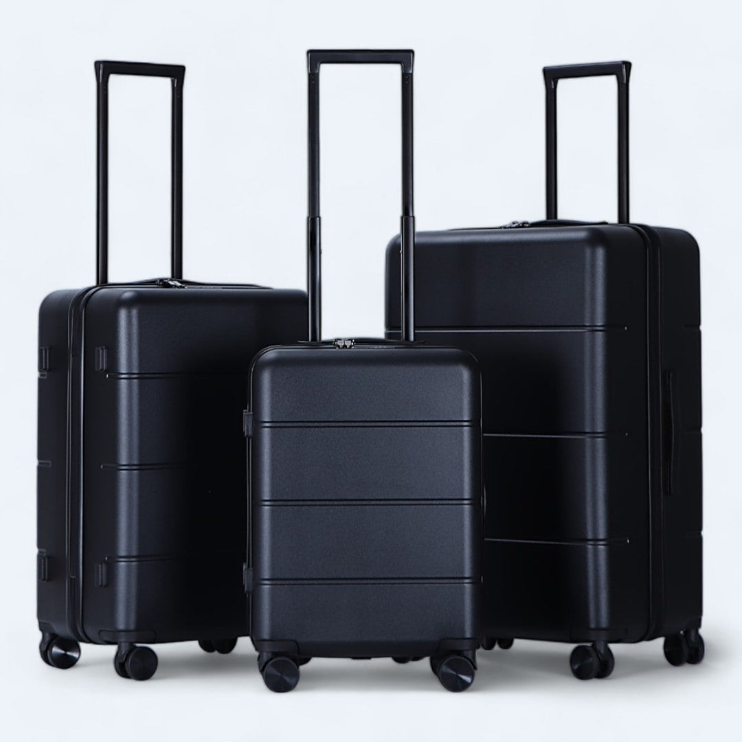 Robuuste 3-delige hardcase kofferset Atlas Explorer. Perfecte reisbagage voor vakantie.