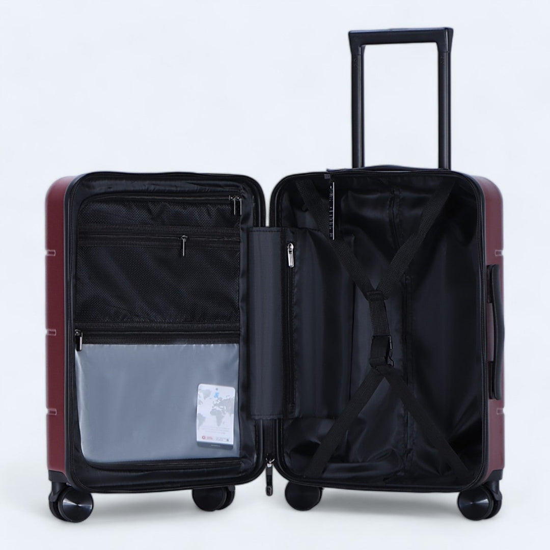 Robuuste hardcase kofferset, ontworpen voor de eisen van modern reizen.