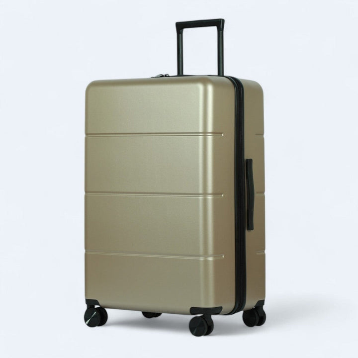 Complete 3-delige hardcase bagageset met pakriemen en scheidingswanden.