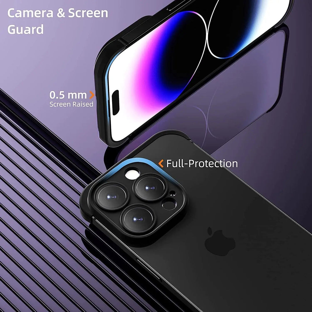 ArmorEdge Max iPhone 14 hoes met verhoogde randen en schokbescherming.