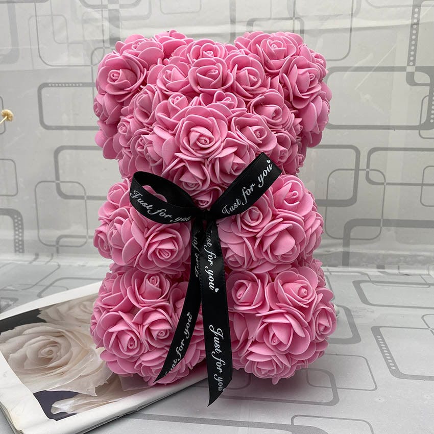 PetalCuddle Eeuwige Roos Beer; een schitterend decoratiestuk & geschenk.