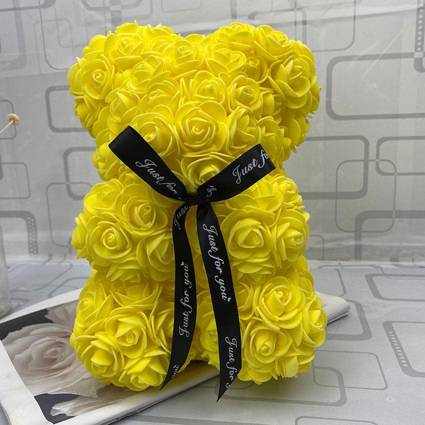 Eeuwige roos beer voor decoratie; een duurzaam en liefdevol geschenk.