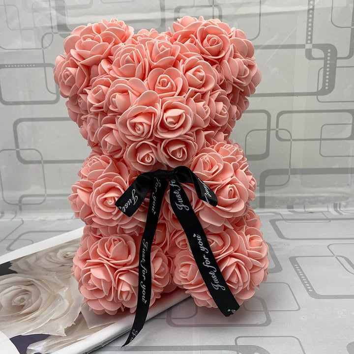 Unieke PetalCuddle eeuwige roos beer; prachtig geschenk voor vriendin of moeder.