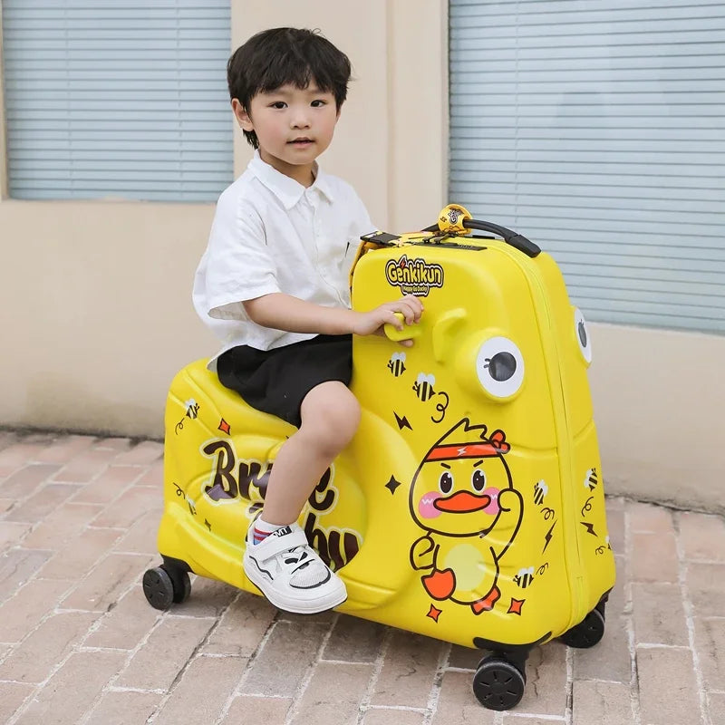 Comfortabele kinderzitkoffer en snelle scooter voor kinderen, ontworpen voor moeiteloos reizen en eindeloos speelplezier.