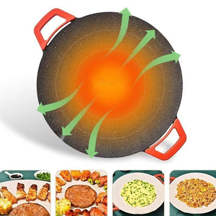 Duurzame elektrische grillplaat voor binnen, met gelijkmatige warmteverdeling voor perfecte grillresultaten.