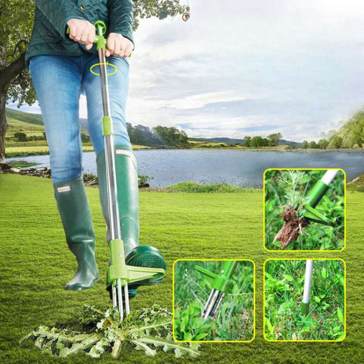 RootRipper ergonomische onkruidtrekker voor efficiënt wieden, ideaal tuingereedschap voor tuinonderhoud.