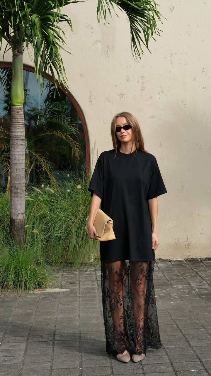 Comfortabele oversized dames maxi jurk, ideaal als elegante casual jurk of avondjurk.