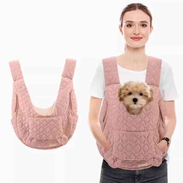 RoverRug XL hondendraagtas, van binnenuit. Ruime, comfortabele en veilige omgeving voor je hond of kat.