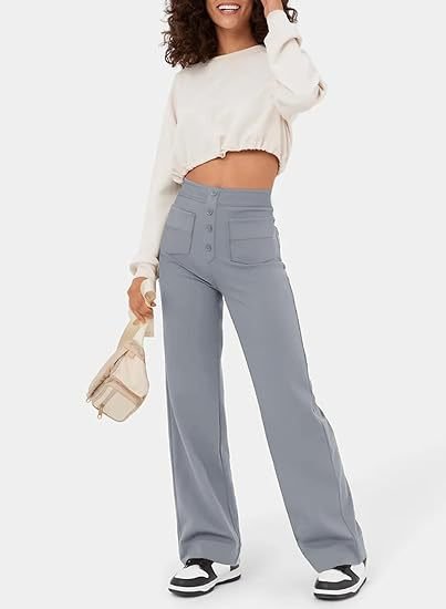 Elegante roze damesbroek: high-waisted wide leg chino. Comfortabele pasvorm voor elke dag.