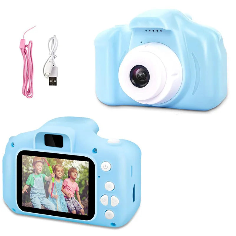 Leuke digitale kindercamera KiddoFrame, perfect cadeautje voor jongens en meisjes, stimuleert creativiteit.