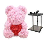 Roze met doos
