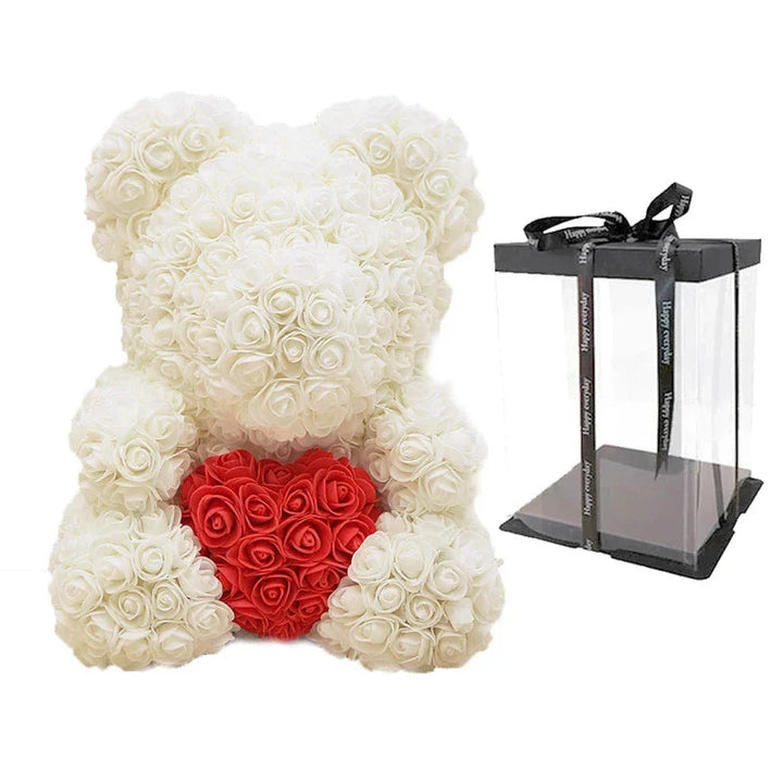De ultieme rozenbeer: een knuffel gemaakt van rozen, perfect voor elke romantische gelegenheid.