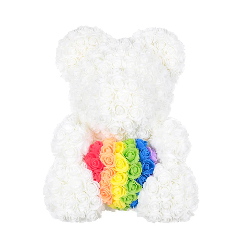 Een beer vol rozen: deze knuffel rozenbeer is het ultieme romantische geschenk.
