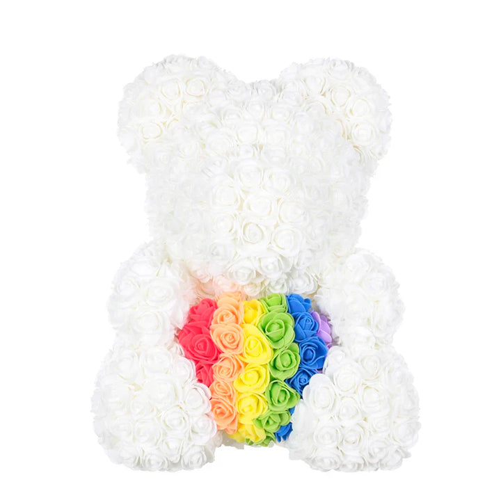Een beer vol rozen: deze knuffel rozenbeer is het ultieme romantische geschenk.