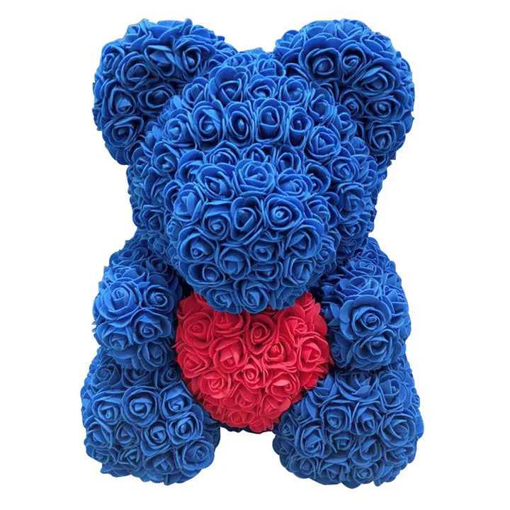 Exclusieve rozenbeer knuffel, zorgvuldig handgemaakt, perfect als liefdesdecoratie.
