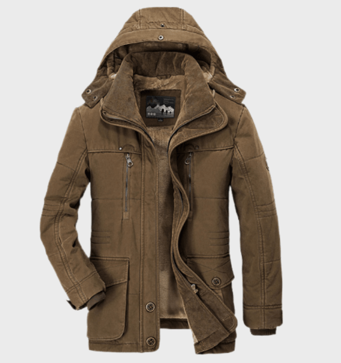 Stijlvolle groene heren winterjas als warme bovenkleding voor de winter