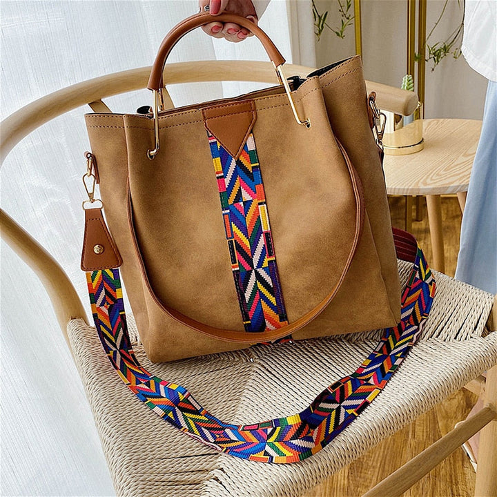 Elegante PU leren dameshandtas, een ruime tote bag. Ideaal voor werk, boodschappen of een dagje uit.