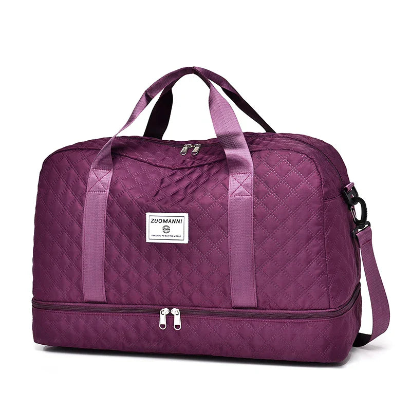 Stevige nylon sport- en reistas, ruim en multifunctioneel, met speciaal schoenenvak.