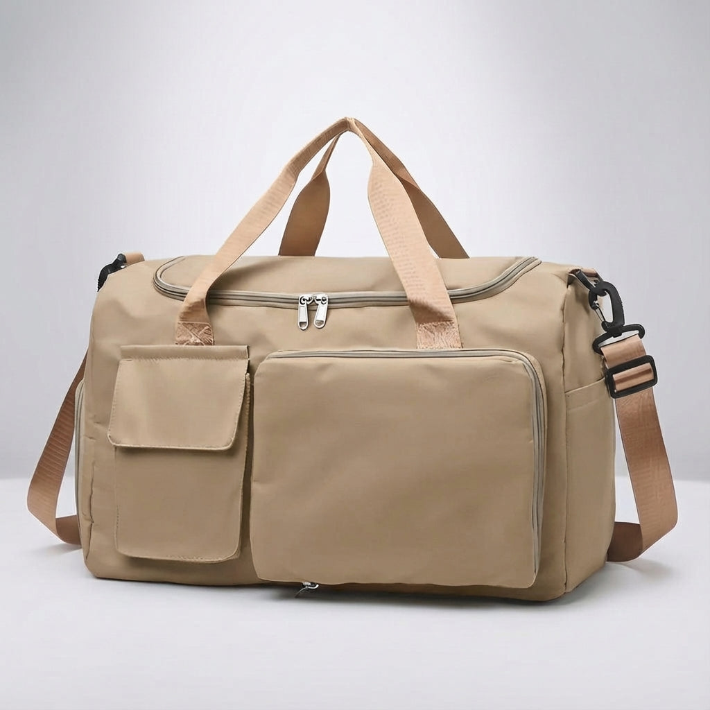 Compacte maar ruime opbergtas met schoenenvak; perfect als handbagage of sporttas.