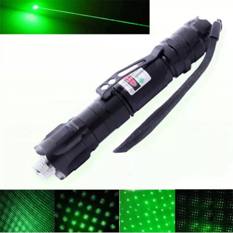 Groene oplaadbare laserpointer, ideaal voor presentaties, astronomie, wandelen & outdoor avonturen. Compact en krachtig.