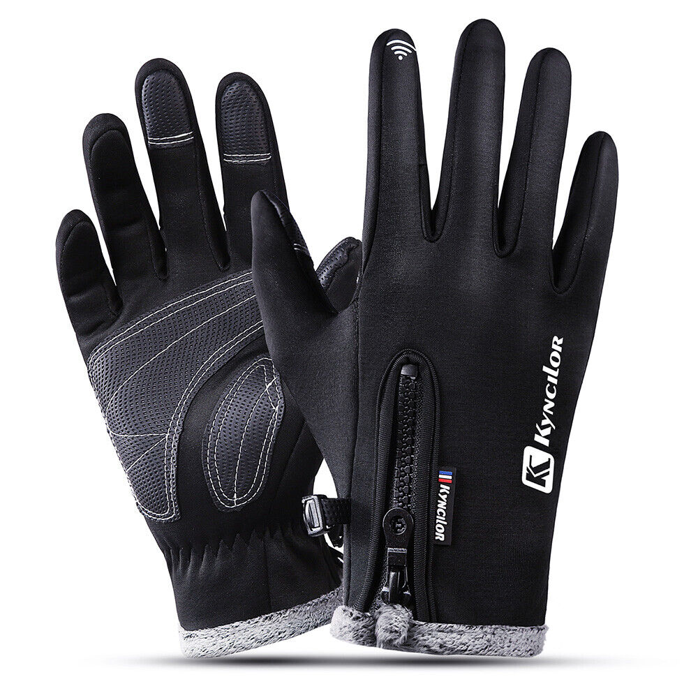 Zwarte waterdichte touchscreen handschoenen voor de winter