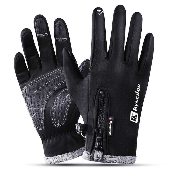Zwarte waterdichte touchscreen handschoenen voor de winter
