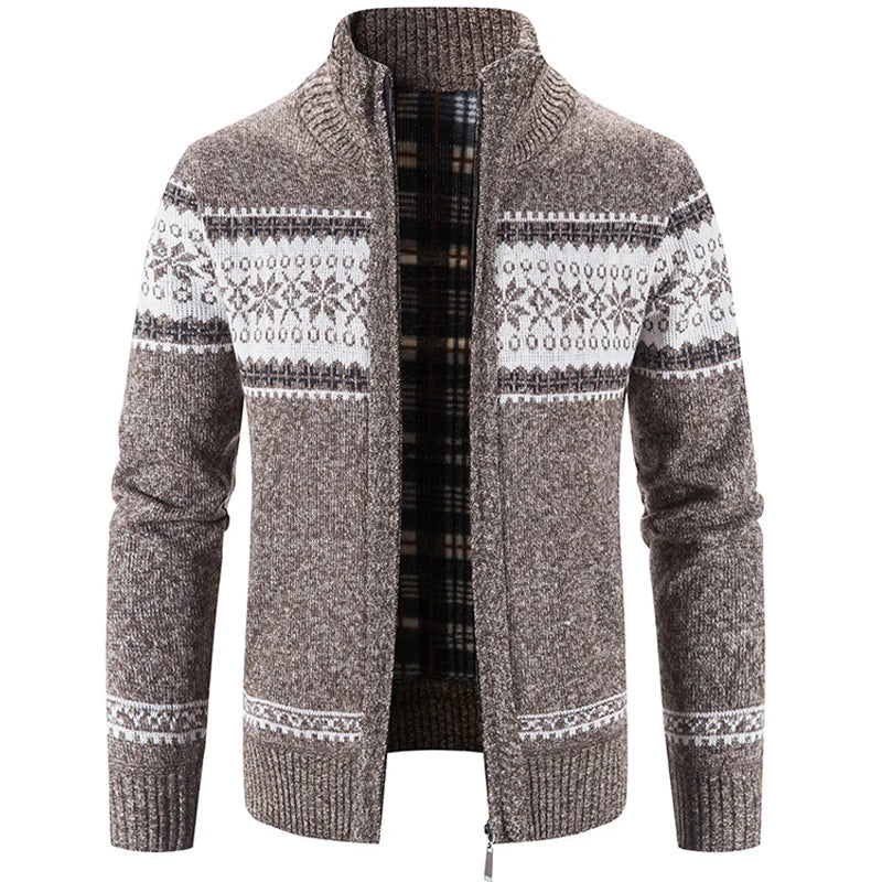 Warm gebreid herenvest NordicEdge, zacht en comfortabel voor casual winterkleding.