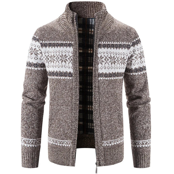 Warm gebreid herenvest NordicEdge, zacht en comfortabel voor casual winterkleding.