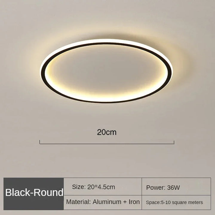 Stijlvolle NordicGlow LED plafondlamp voor woonkamer, modern en rond.