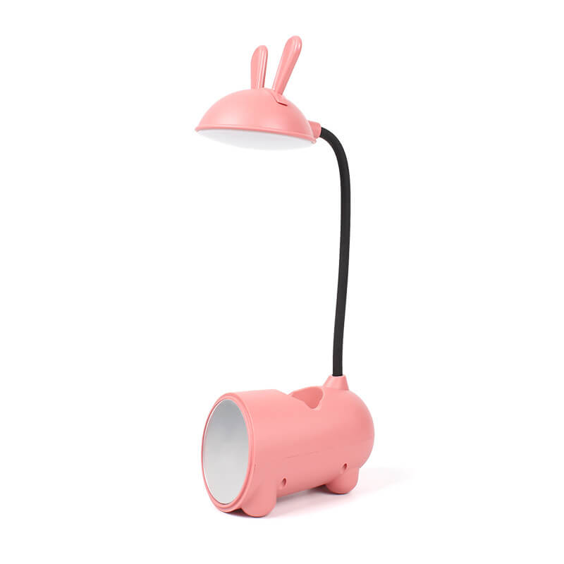 Groene LED tafellamp voor kinderen, met USB-poort, penhouder; perfecte studielamp.