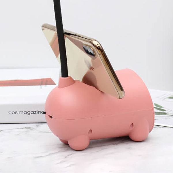 Comfortabele LED leeslamp voor kindertafel, inclusief penhouder en USB-aansluiting.