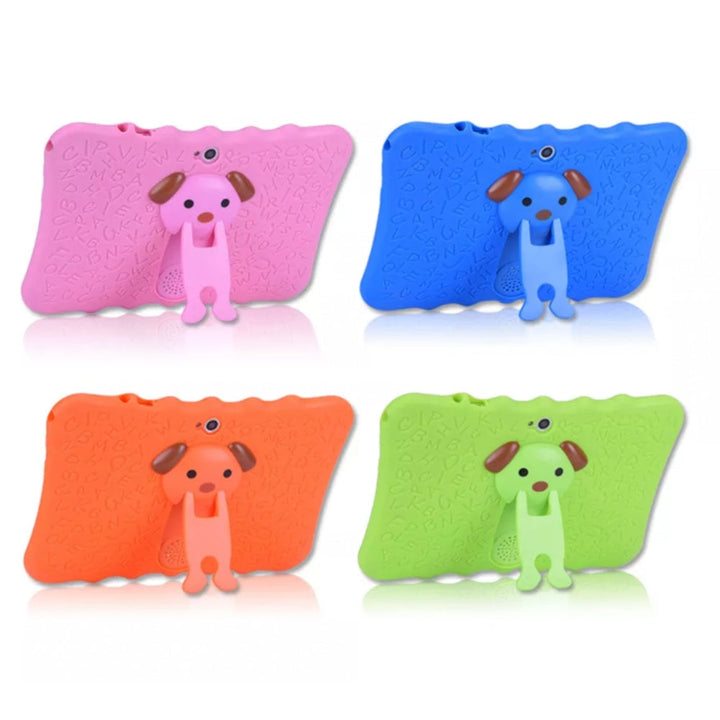 Robuuste 7 inch kinder tablet met schokbestendige behuizing en ouderlijk toezicht voor dagelijks gebruik.