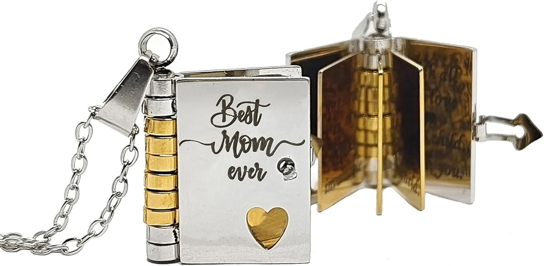 Elegant unisex boekje halsketting, symbool van liefde, ideaal voor elke gelegenheid of dierbare.