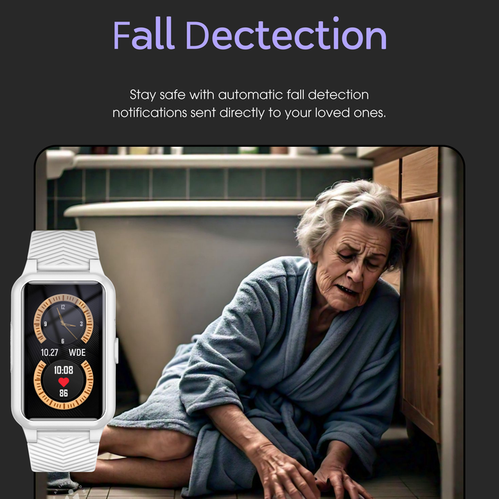 Smartwatch ouderen: veiligheidshorloge met GPS tracker voor locatietracking en 4G. Geeft gemoedsrust.