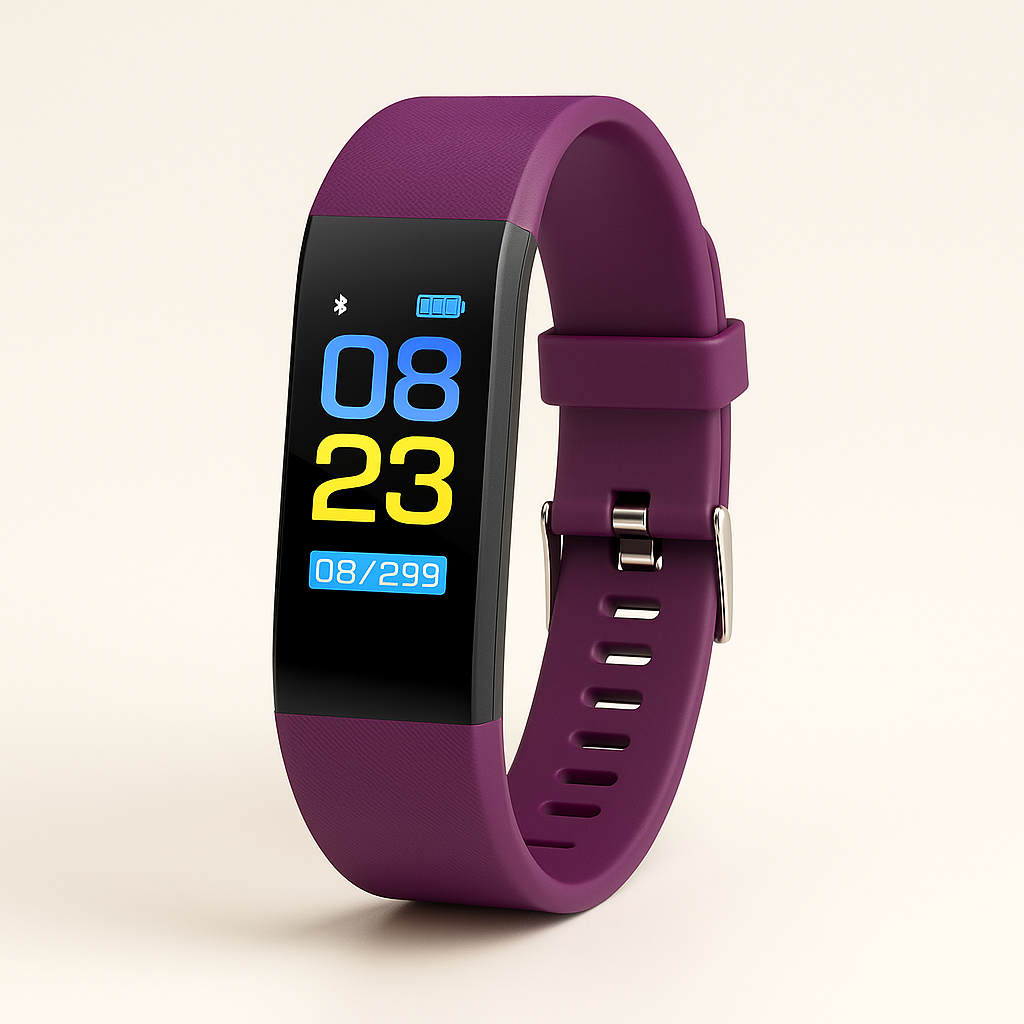 Gebruiksvriendelijke senioren smartwatch, spatbestendig, met grote iconen voor eenvoudige bediening en dagelijks gebruik.