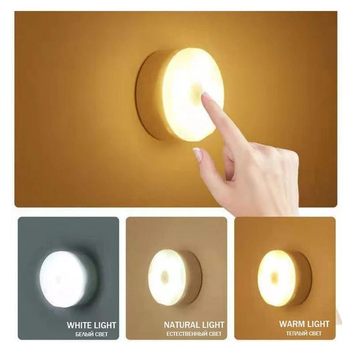 Eenvoudig te installeren draadloze LED wandlamp (2 stuks) met bewegingssensor, geen boren nodig.