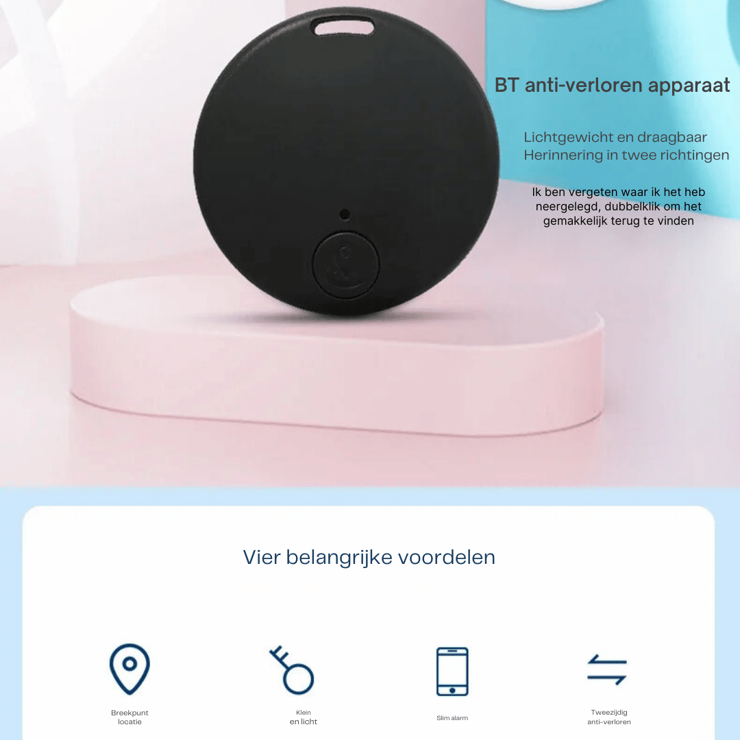 Stijlvolle zwarte mini GPS trackers (3x) geschikt als sleutel, huisdier of auto tracker. Discreet en functioneel.