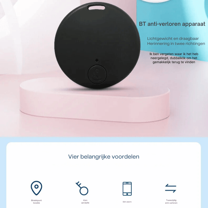 Stijlvolle zwarte mini GPS trackers (3x) geschikt als sleutel, huisdier of auto tracker. Discreet en functioneel.