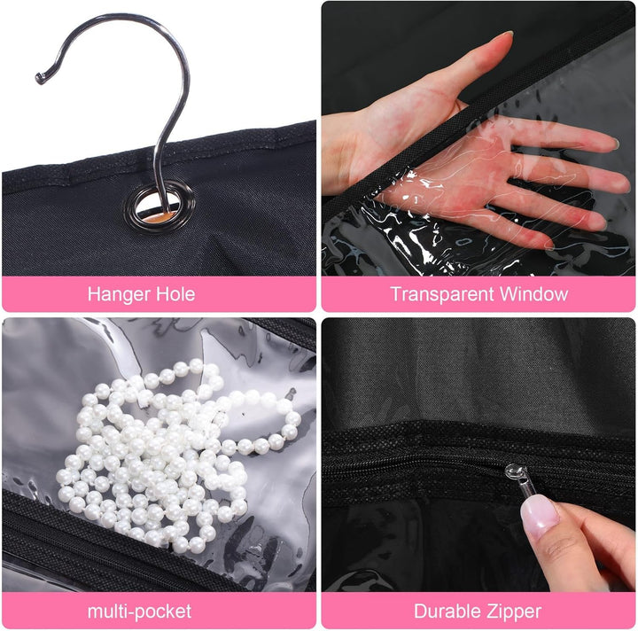 Ideaal voor reizen: 5 dans- & kostuum kledinghoezen met vouwlus en accessoirevakken voor transport.