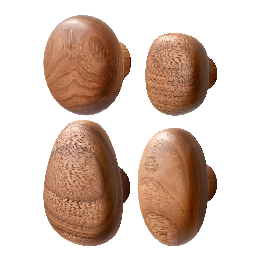 Moderne houten wandhaken set van beuken- en notenhout, minimalistisch design. Praktisch voor elk thuis interieur.