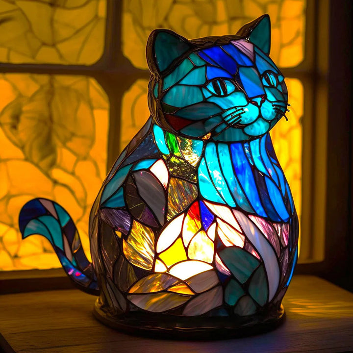 Kindvriendelijk dierenlampje van gekleurd hars; veilige LED sfeerverlichting voor de kinderkamer.