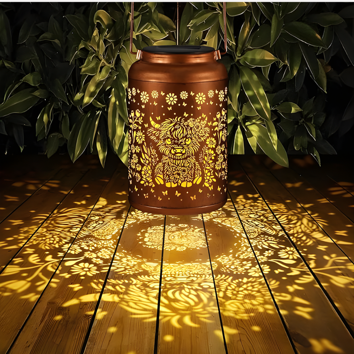 Praktische en decoratieve zonnelantaarn. De ideale solar tuinlamp voor sfeerlicht buiten.