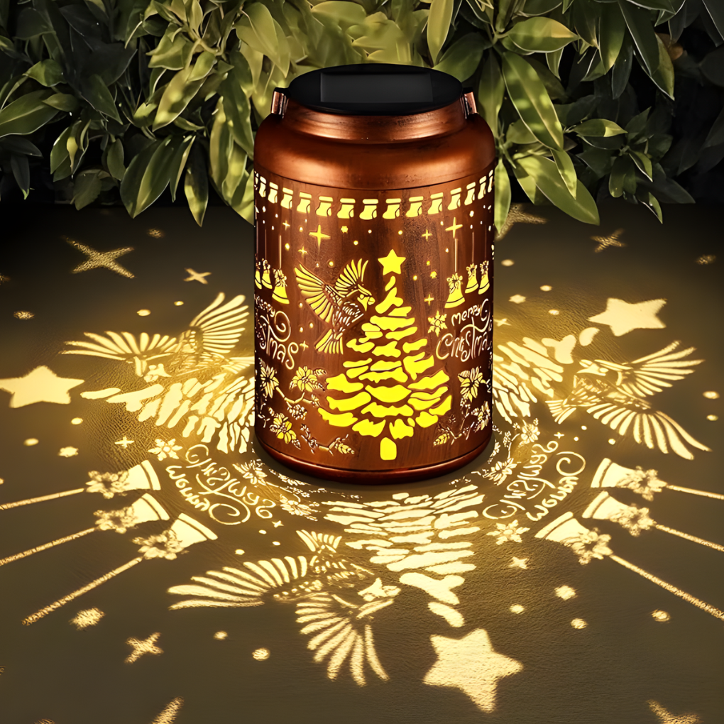 Decoratieve sfeerlicht zonnelantaarn voor tuindecoratie. Perfecte buitenverlichting voor gezellige avonden.