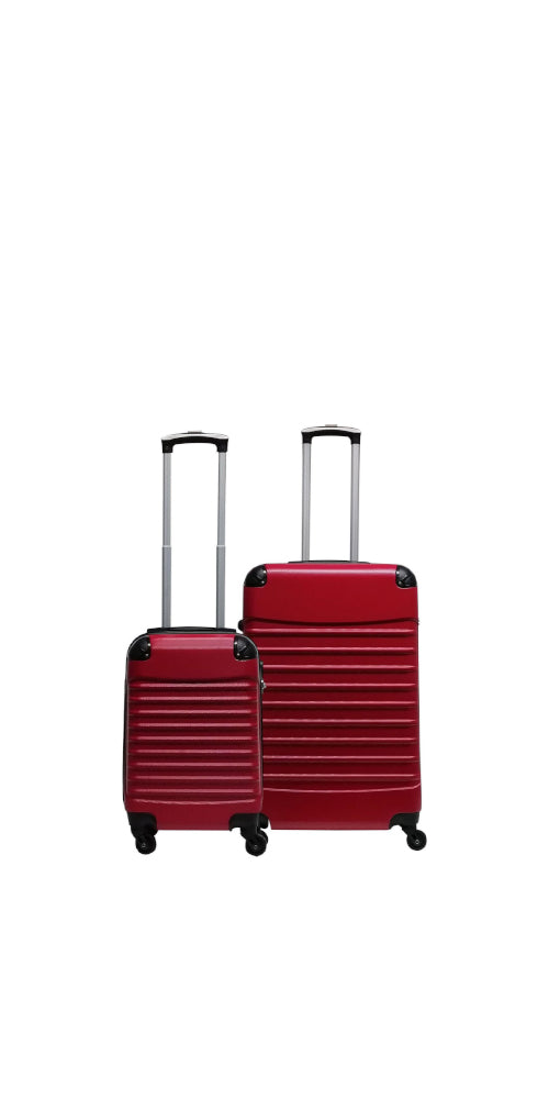Siena Rosso 2-delige hardshell kofferset - Rode ABS koffers, ideaal voor al je reizen.